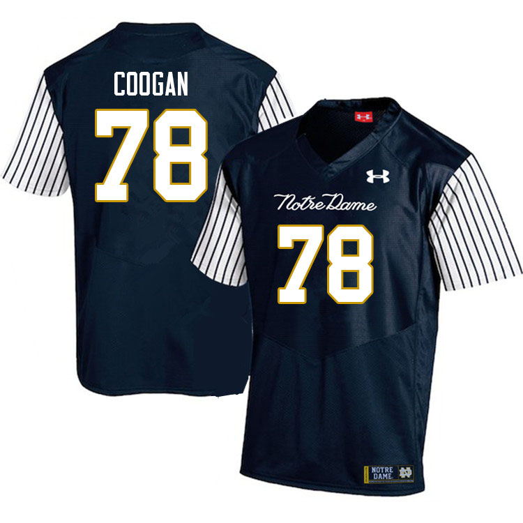 Men #78 Pat Coogan Notre Dame Fighting Irish College Football Jerseys Sale-Alternate Navy